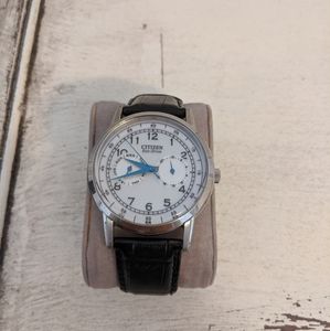 Citizen Eco-Drive Black Alligator Leather